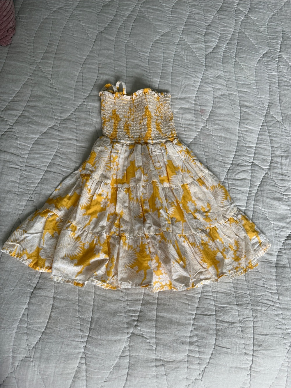Janie and Jack Yellow and White Floral Smocked Sundress - Picture 1 of 5